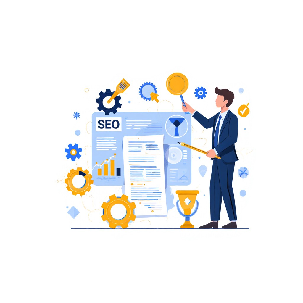 Ilustración de estrategia SEO 
